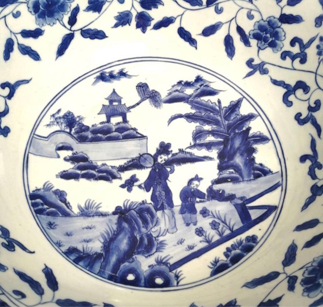 古美術 大清康熙年製 在銘 染付唐草紋 中國　骨董品　大鉢 壺 花瓶 希少