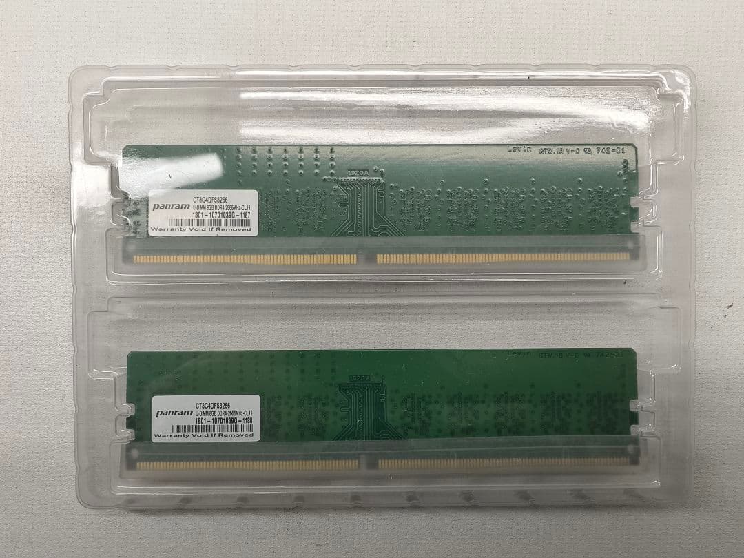 crucial DDR4-2666 UDIMM CL19 8GB×2 16GB