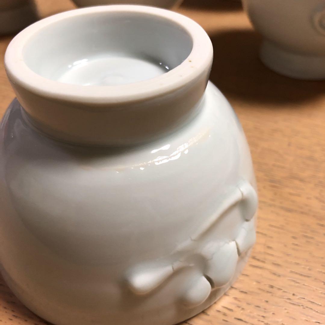 上田 恒次 汲出 湯呑 白磁 5客