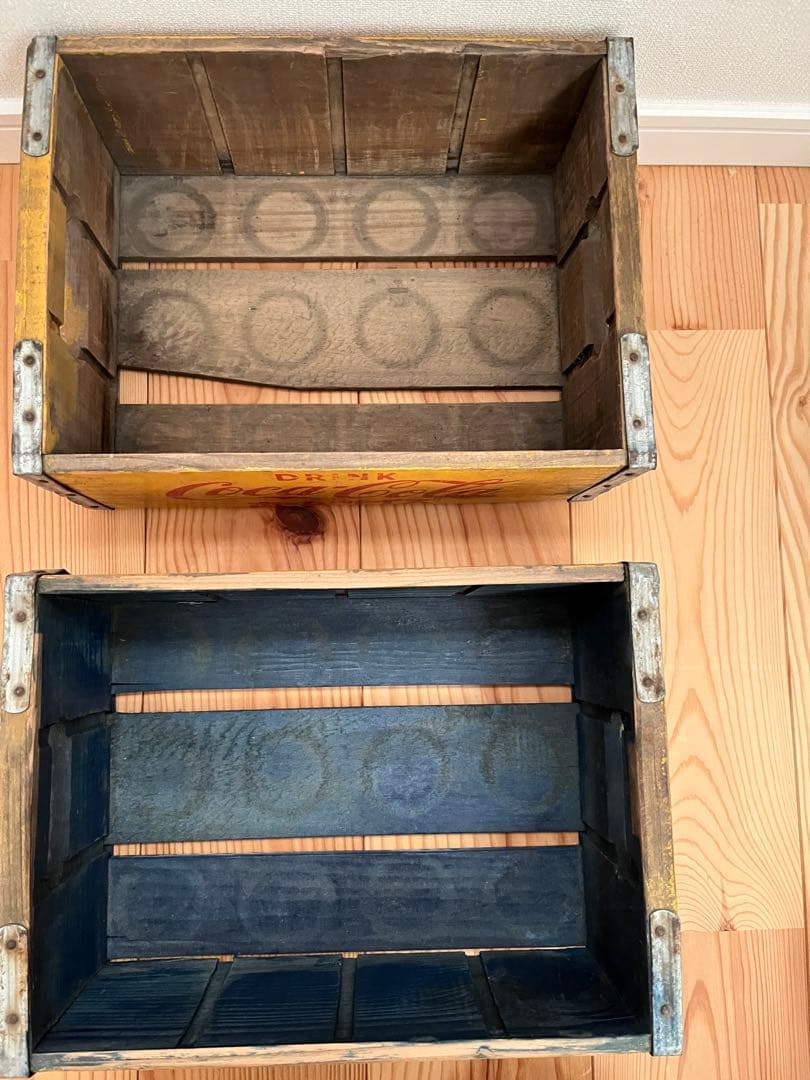 Coca-Cola ヴィンテージ木製ボックス2個セット