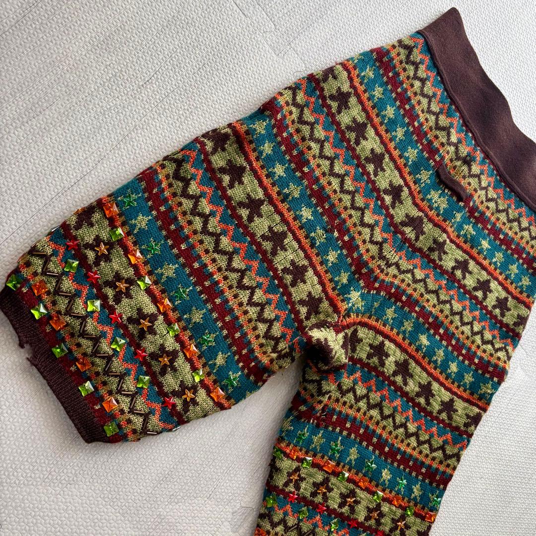 Jean Paul Gaultier サルエルパンツ 総柄 マルチ スタッズ