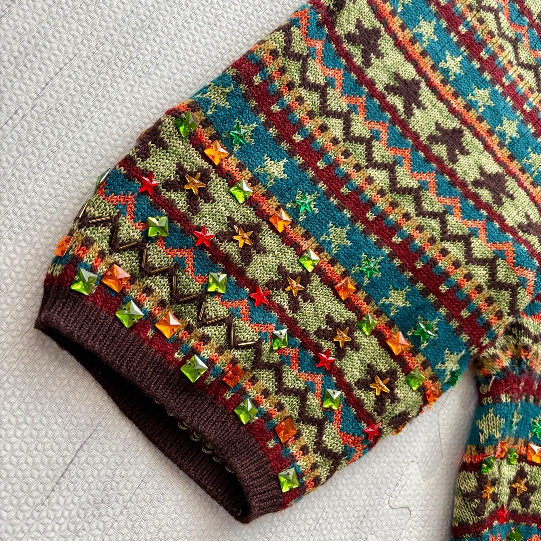 Jean Paul Gaultier サルエルパンツ 総柄 マルチ スタッズ