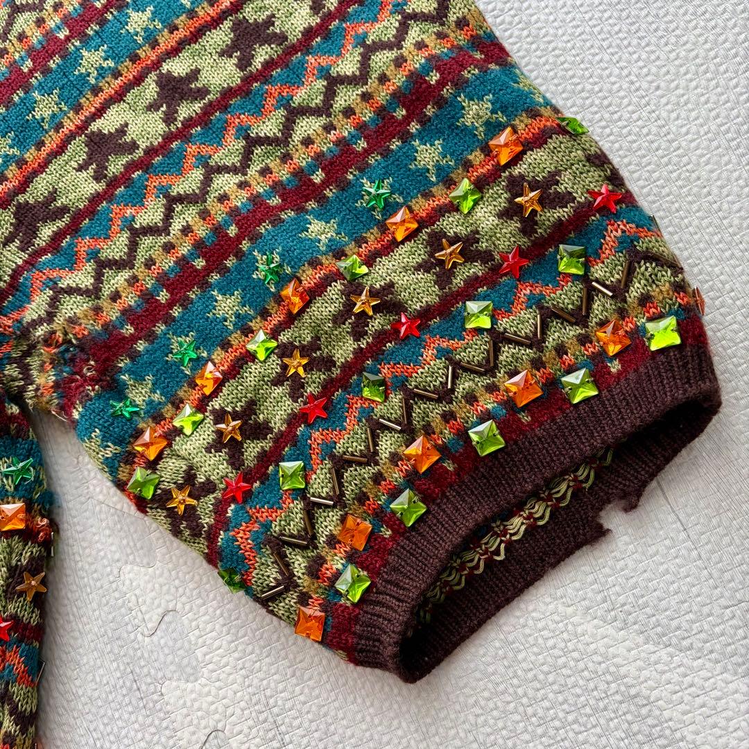 Jean Paul Gaultier サルエルパンツ 総柄 マルチ スタッズ