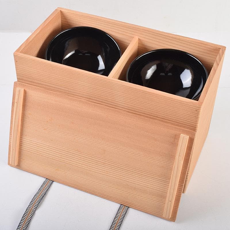 茶道具　京焼　平安景雲造　黒仁清七宝文　数茶碗　十客　共箱　M　R9315B