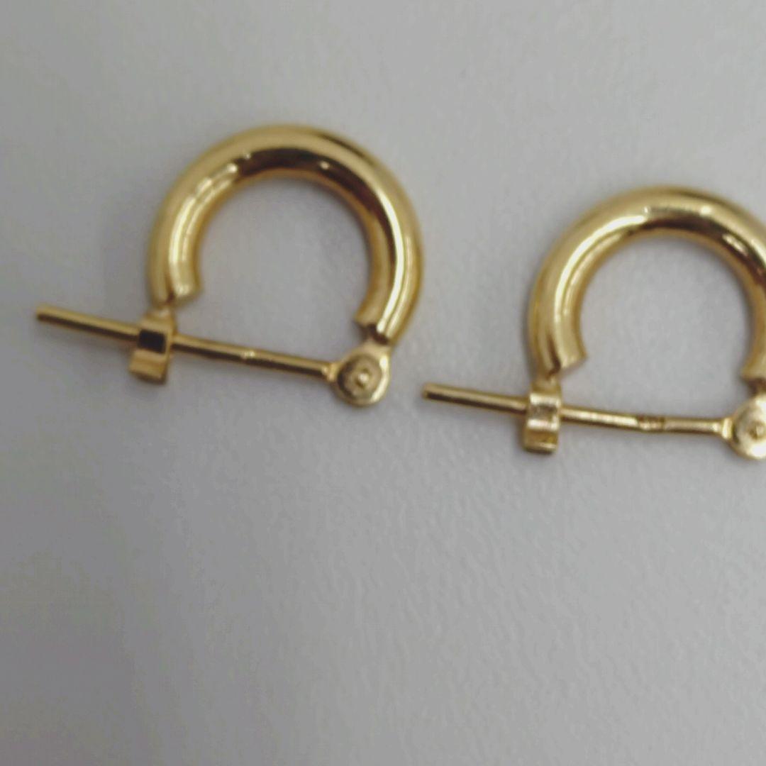 K18 ゴールド フープピアス 0.63g