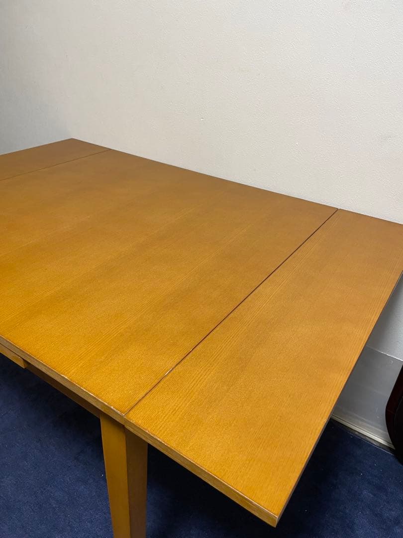 エクステンション　ダイニングテーブル　木製 伸縮可能 正方形ダイニングテーブル