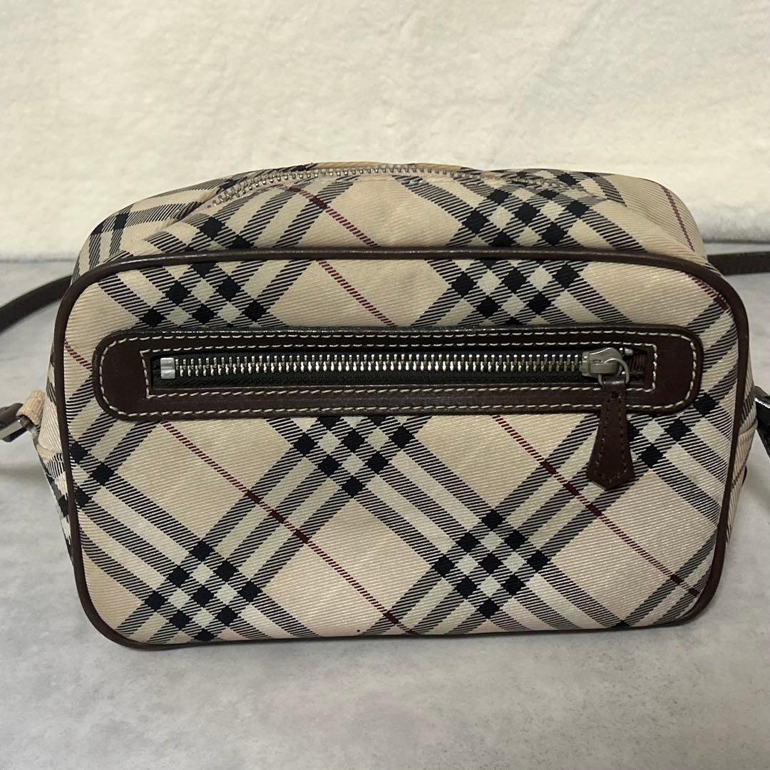 バーバリーブルーレーベル ショルダーバッグ ノバチェック ベルト ベージュ