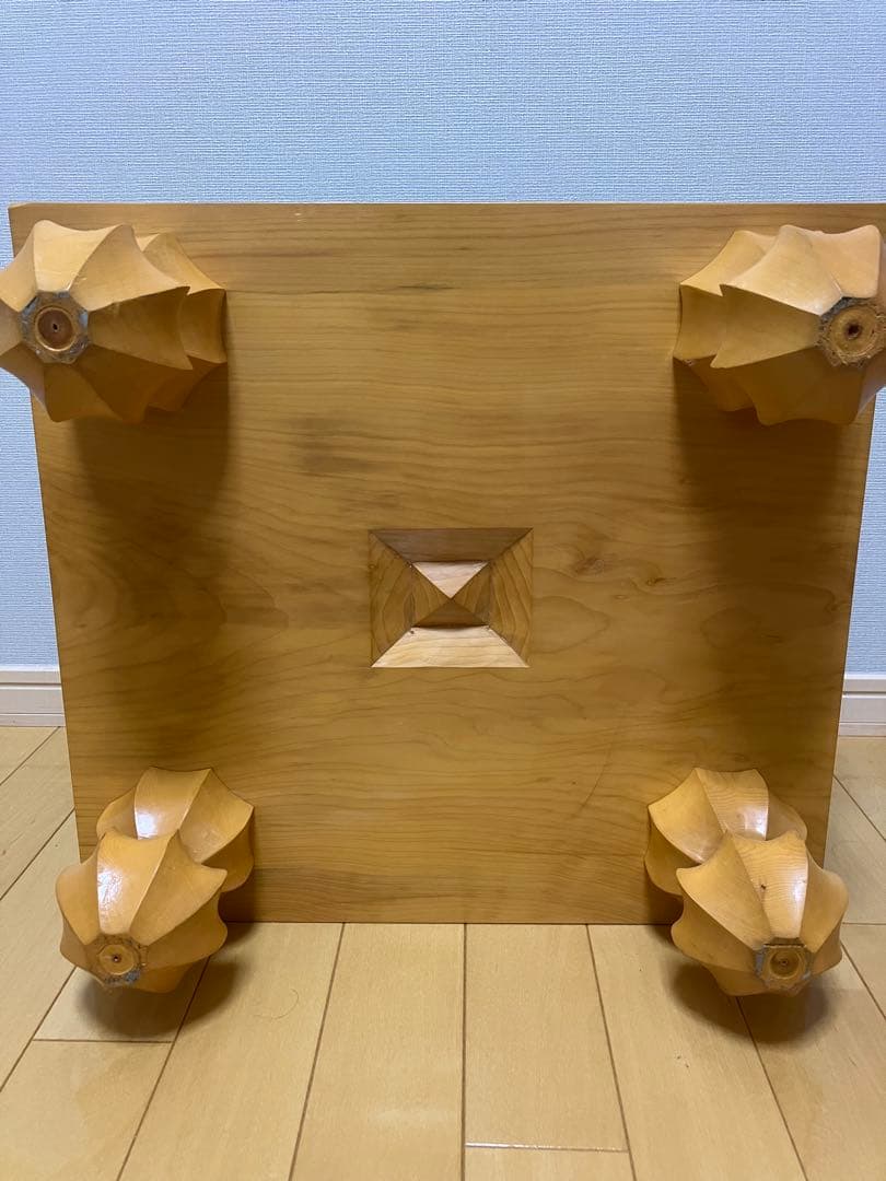 【高級】国産本榧 脚付き囲碁盤 蛤碁石セット付 桐箱・布付き ⭐︎美品⭐︎