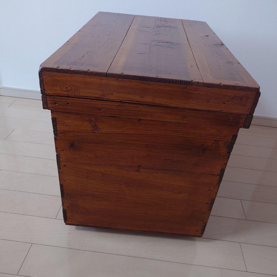 茶箱　リメイクチェスト キャスター付　アンティーク風家具 サイドテーブル