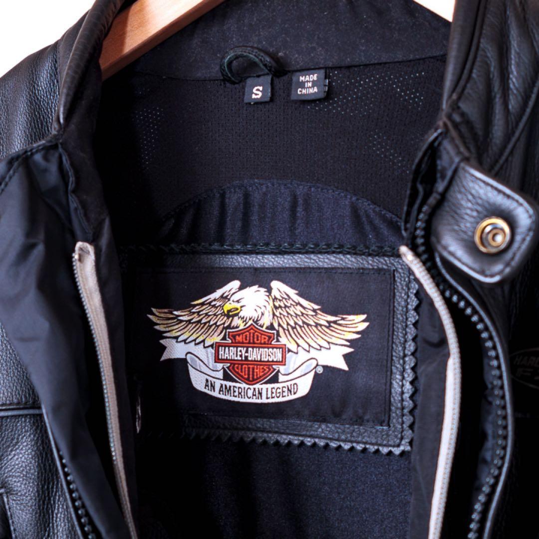 ハーレーダビッドソン FXRG レザージャケット ブラック/S