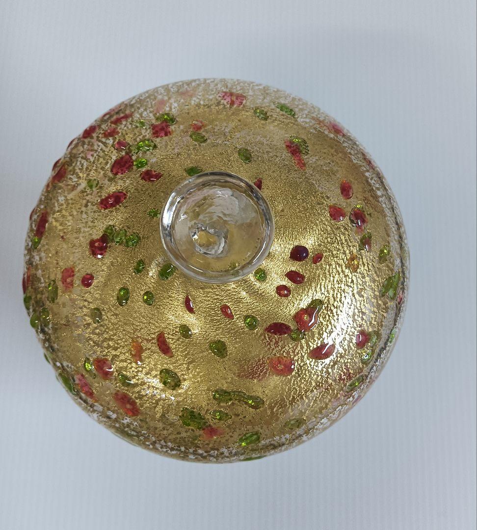 希少　琉球ガラス　金箔 3段キャニスター