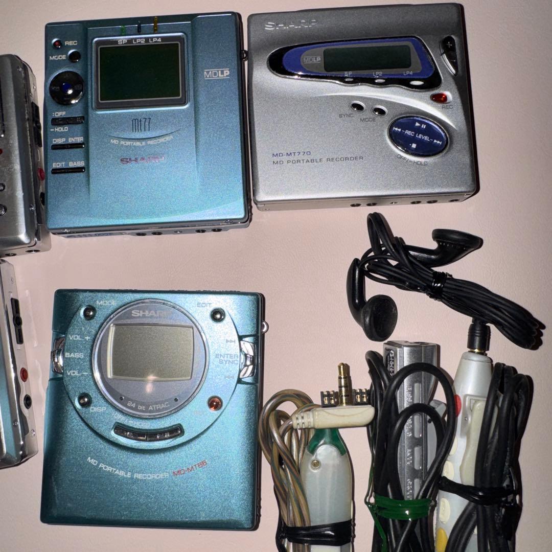SHARP MDポータブルレコーダー 5台 まとめ ジャンク
