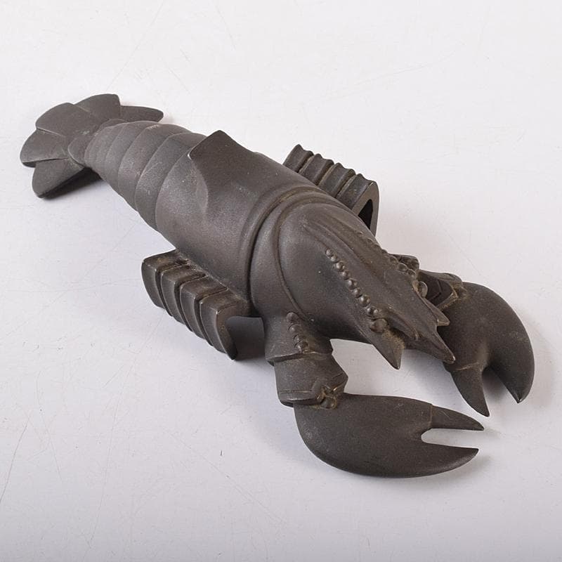 ブロンズ　海老　ロブスター　紙鎮　置物　在銘　約476g　M　R8551