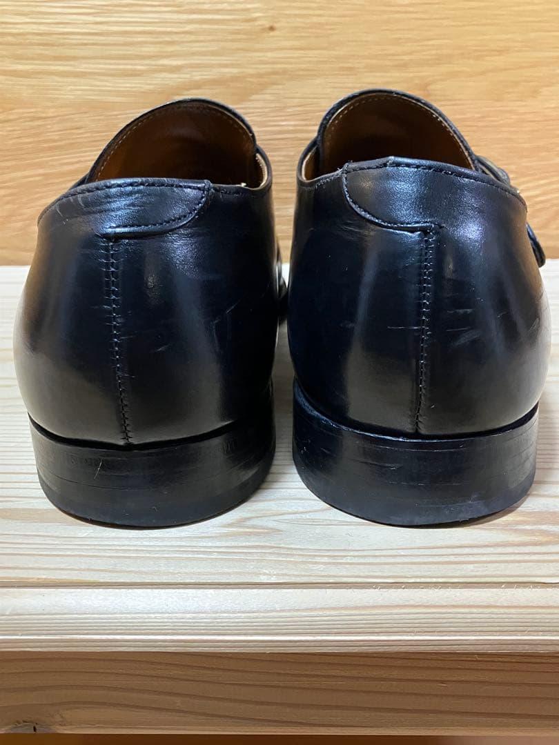 aldenオールデンモンクストラップ ブラックレザーシューズ81/2