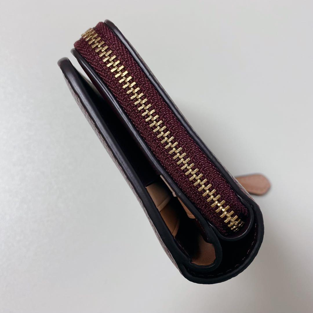 【新品未使用】COACHコーチ★二つ折り財布★ビルフォールドウォレット★ボルドー