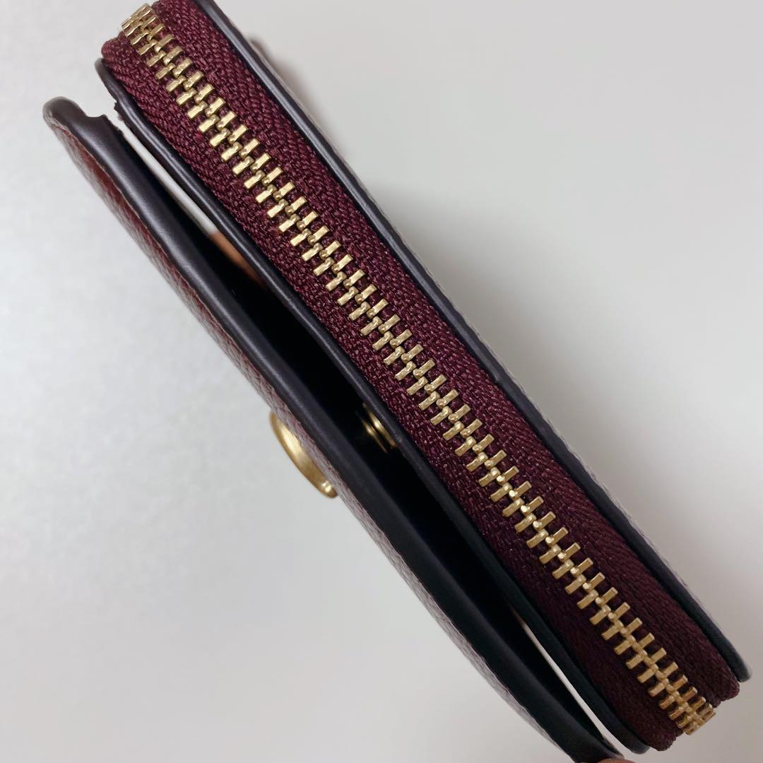 【新品未使用】COACHコーチ★二つ折り財布★ビルフォールドウォレット★ボルドー