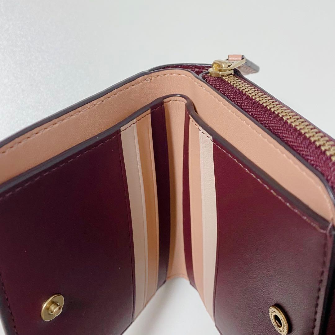 【新品未使用】COACHコーチ★二つ折り財布★ビルフォールドウォレット★ボルドー