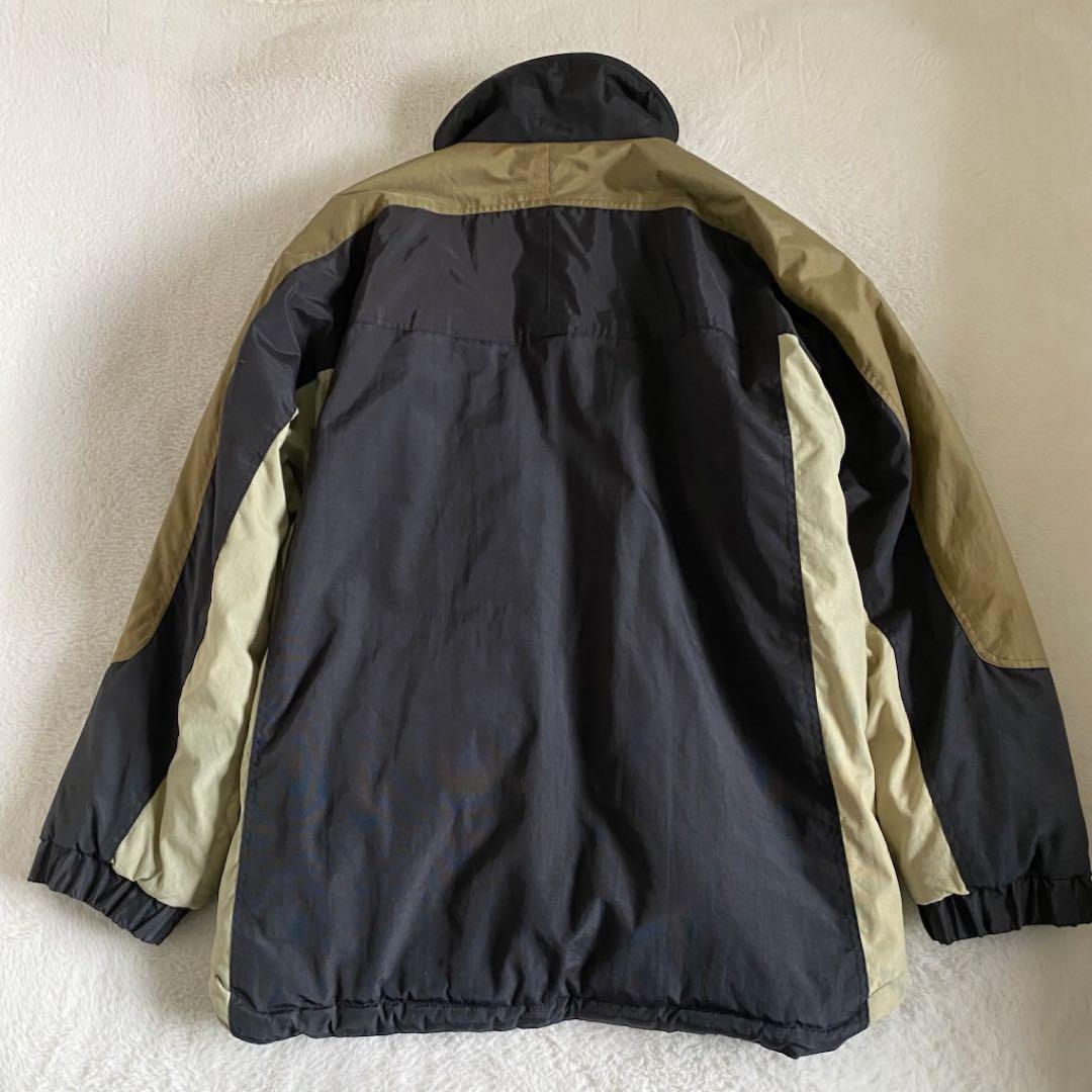 old stussy 紺タグ　中綿パデットジャケット　刺繍ロゴ　ブラック　XL