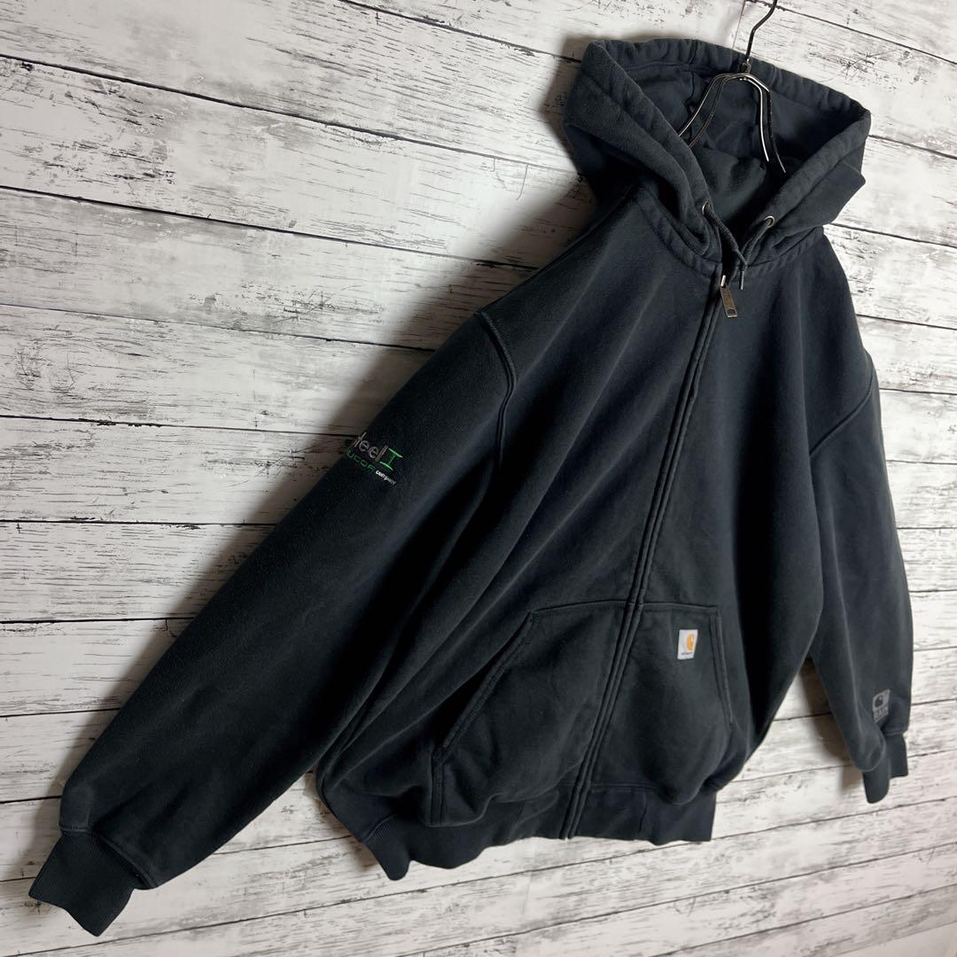 【入手困難‼︎】Carhartt◎XL相当 黒 フルジップ パーカー D251