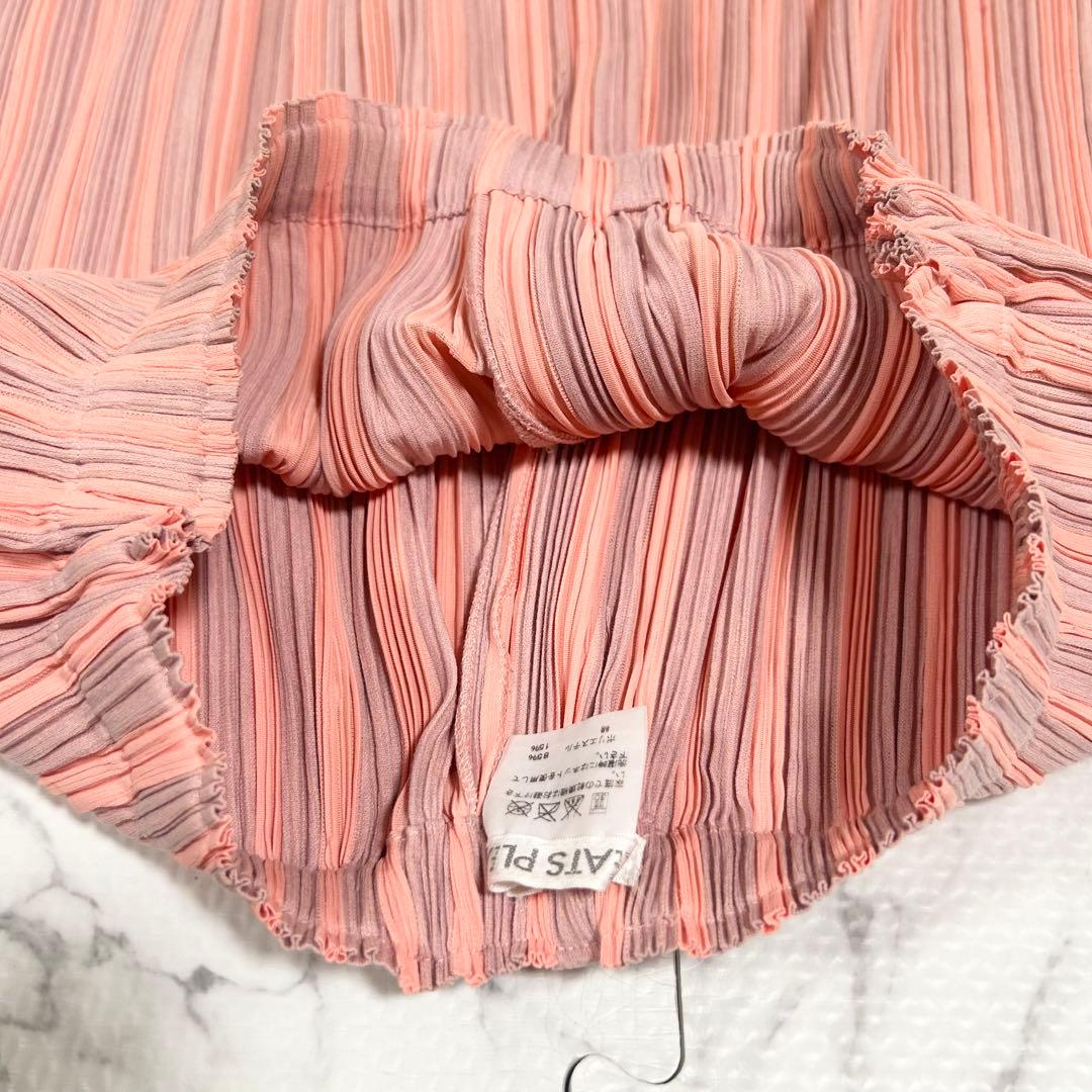 希少✨ プリーツプリーズ サルエルパンツ ピンク 異素材 サイズ3