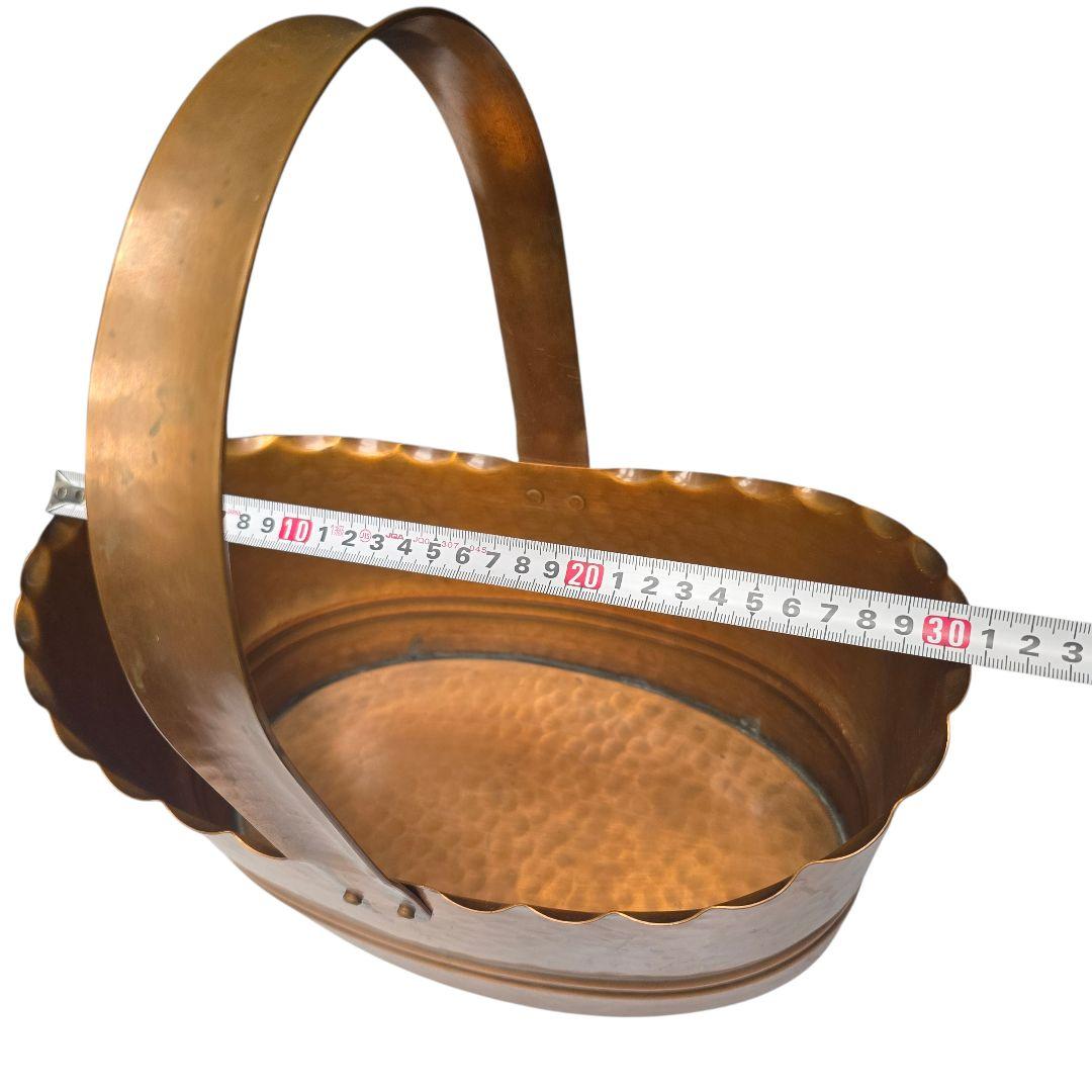 銅　銅製　WALL　HANDARBEIT　　ドイツウオール社製　バスケット　カゴ