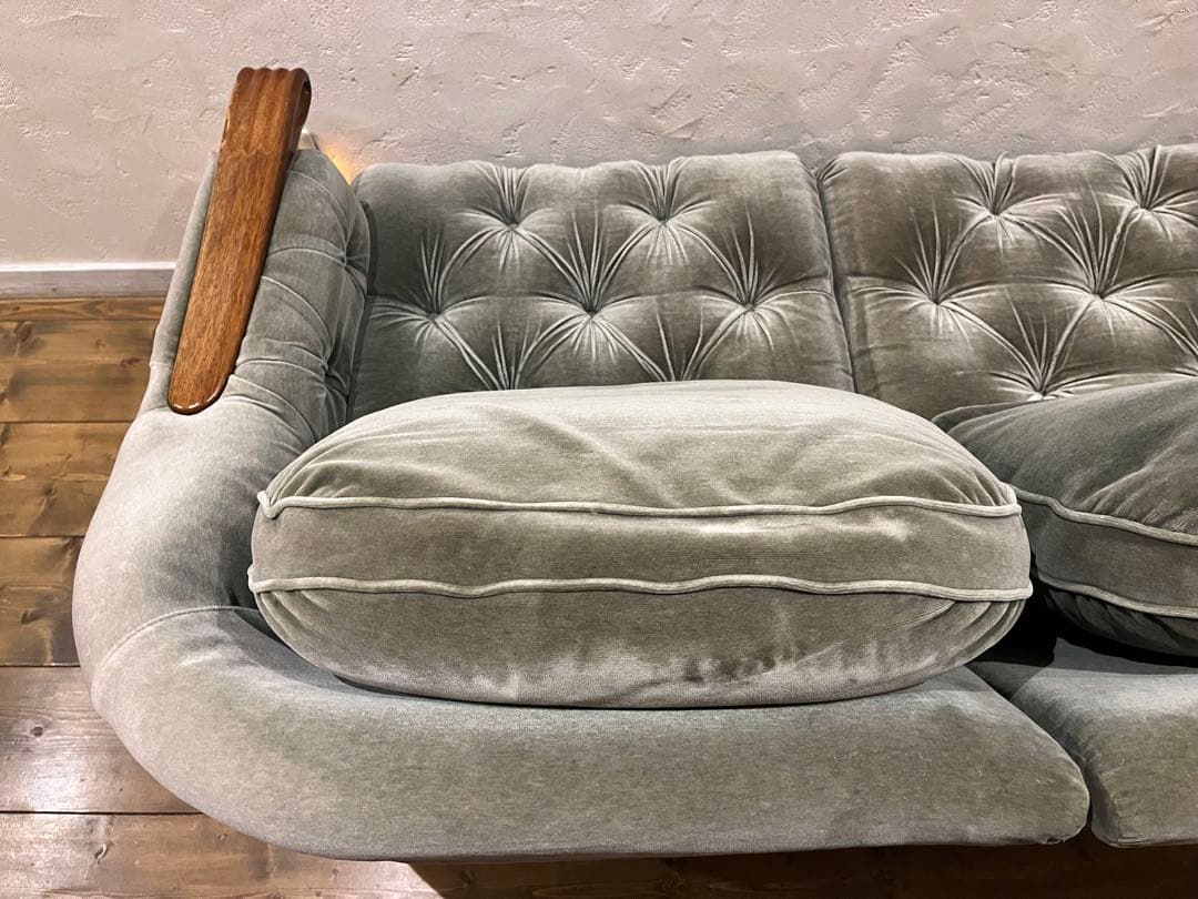 m　maruni ベルサイユ　3人掛け ソファ オットマン ベロア