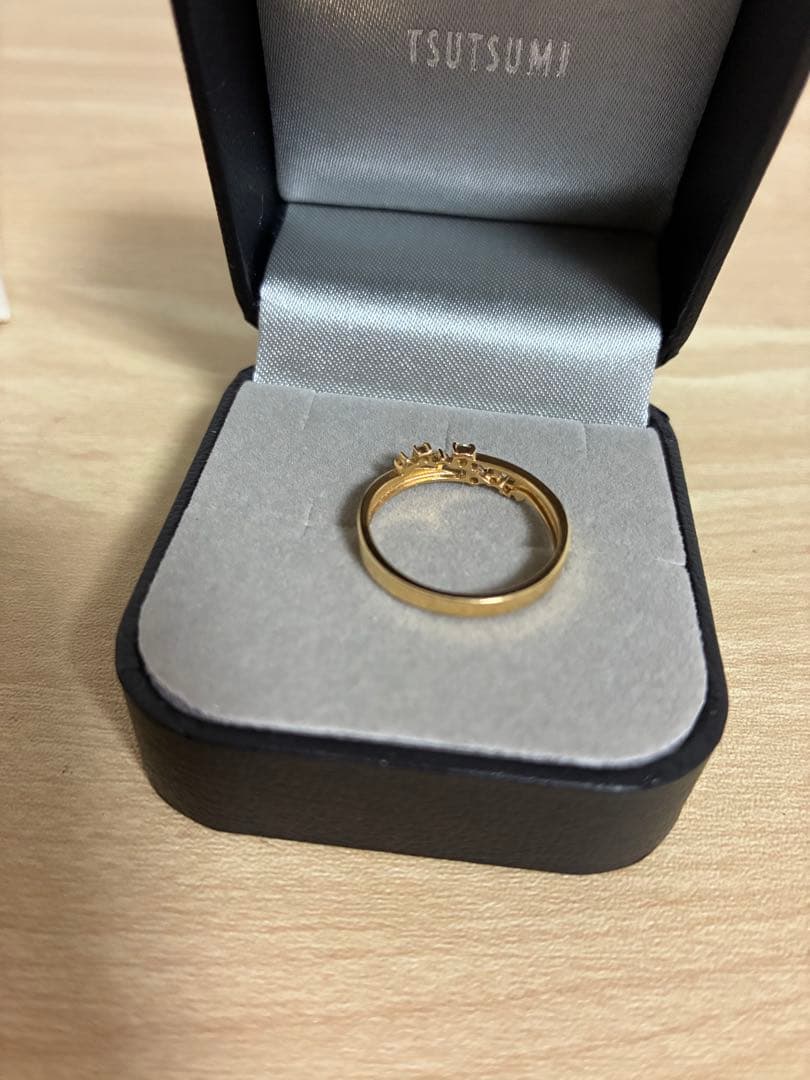 イ*読様 ツツミ　K18イエローゴールドダイヤモンドリング　13号