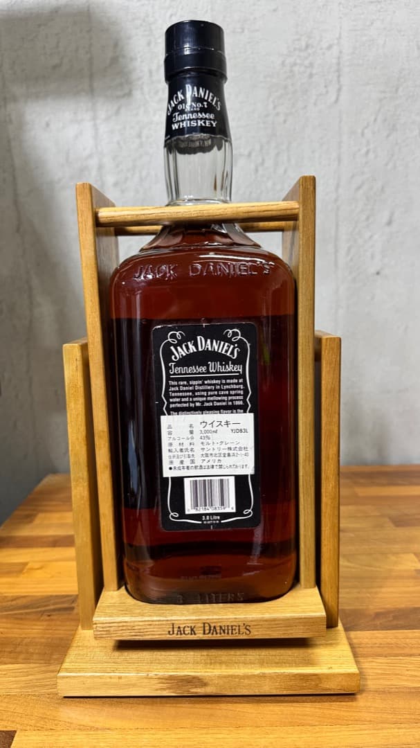 ジャックダニエル ウイスキー 3.0L 43% 旧型ボトル 非売品木製ブランコ付