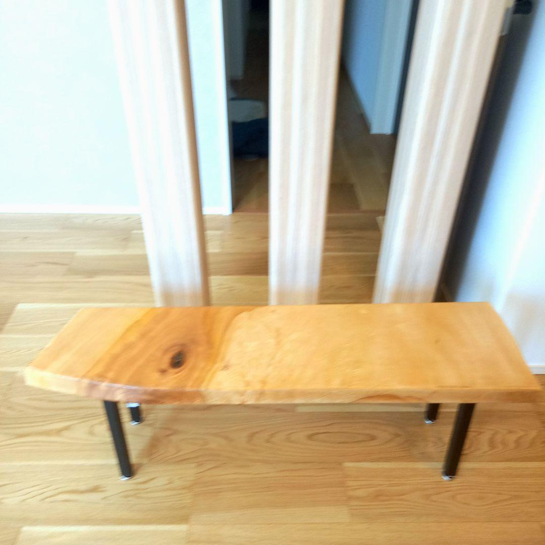 リビングローテーブル　無垢材　栃　レジン　ハンドメイド