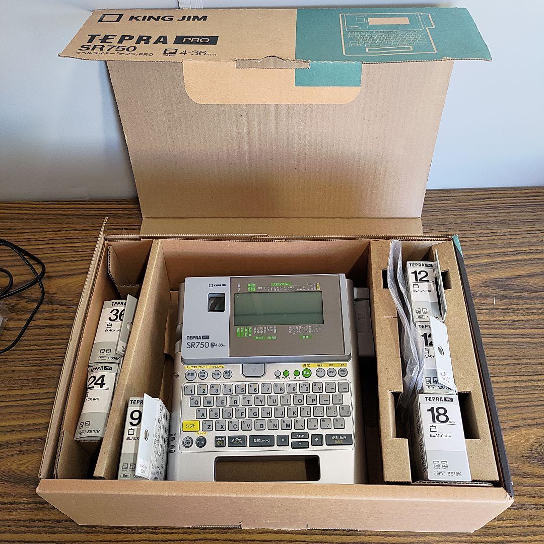 テプラ　TEPRA PRO SR750 箱付　ラベル付