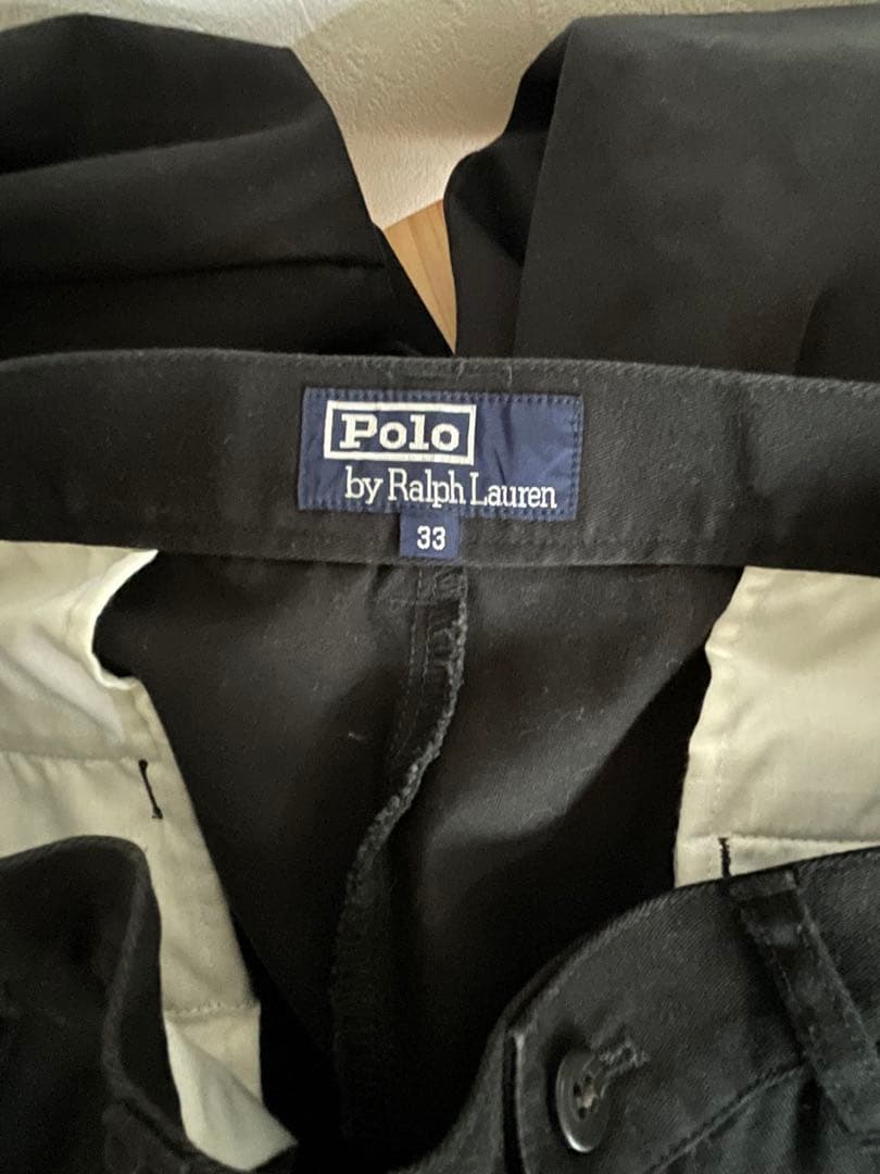 Polo Ralph Lauren チノ ポロチノ ツータック ブラック W36