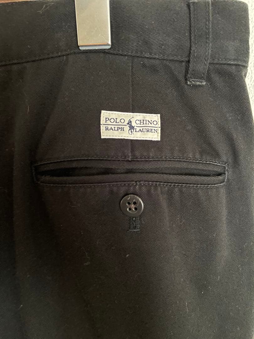 Polo Ralph Lauren チノ ポロチノ ツータック ブラック W36