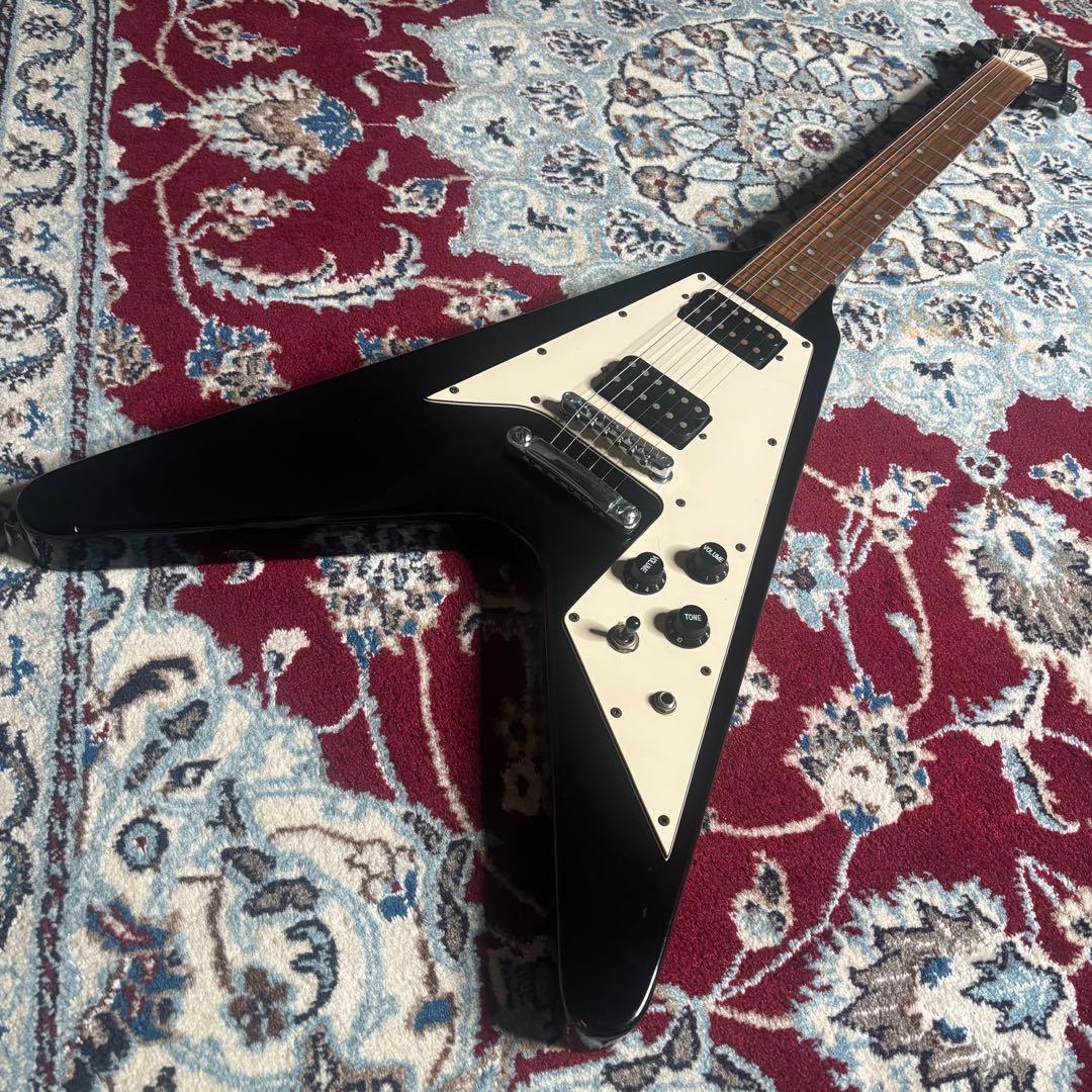 レア　Photogenic フライングV 変形ギター　ブラック