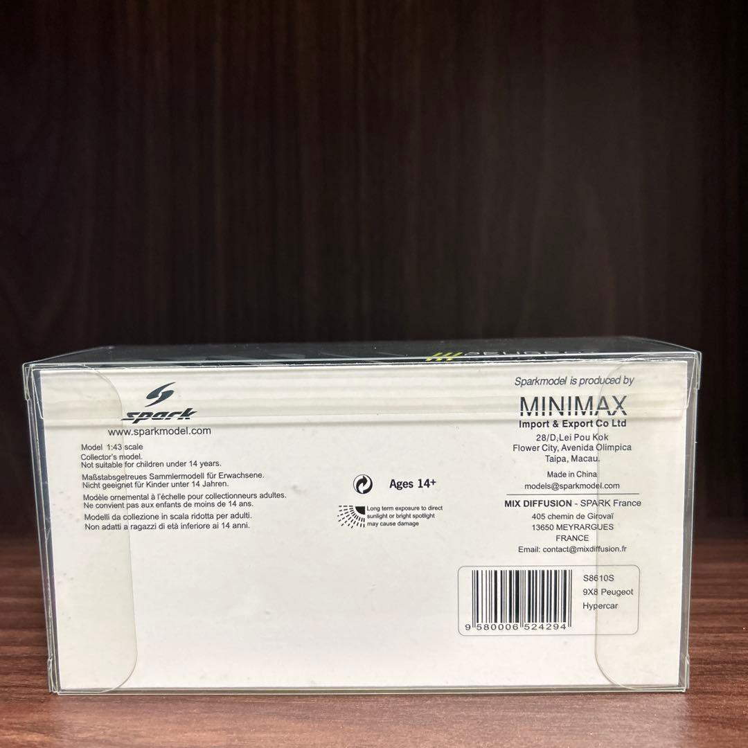 Peugeot 9×8 HYPERCAR 1/43 Spark 直筆サイン入り