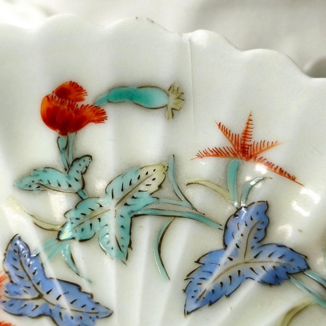 柿右衛門 小皿 5枚 手描き 桐箱入り 明治骨董 コレクター放出 旧家蔵出し