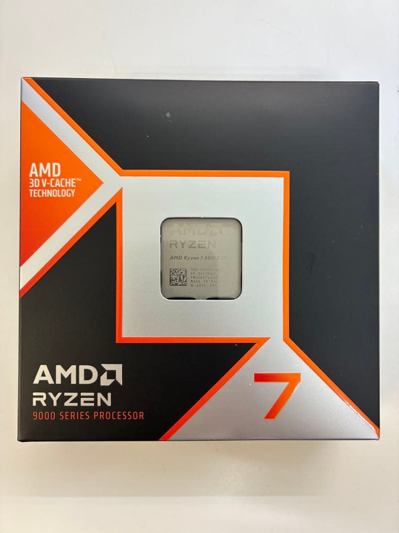AMD Ryzen 7 9800X3D CPU 正規品 購入証明有
