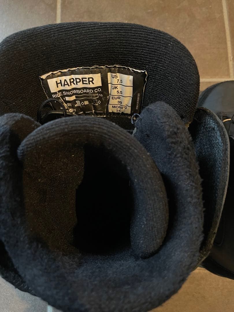 RIDE X HARPER スノーボードブーツ ブラック　24.5㎝