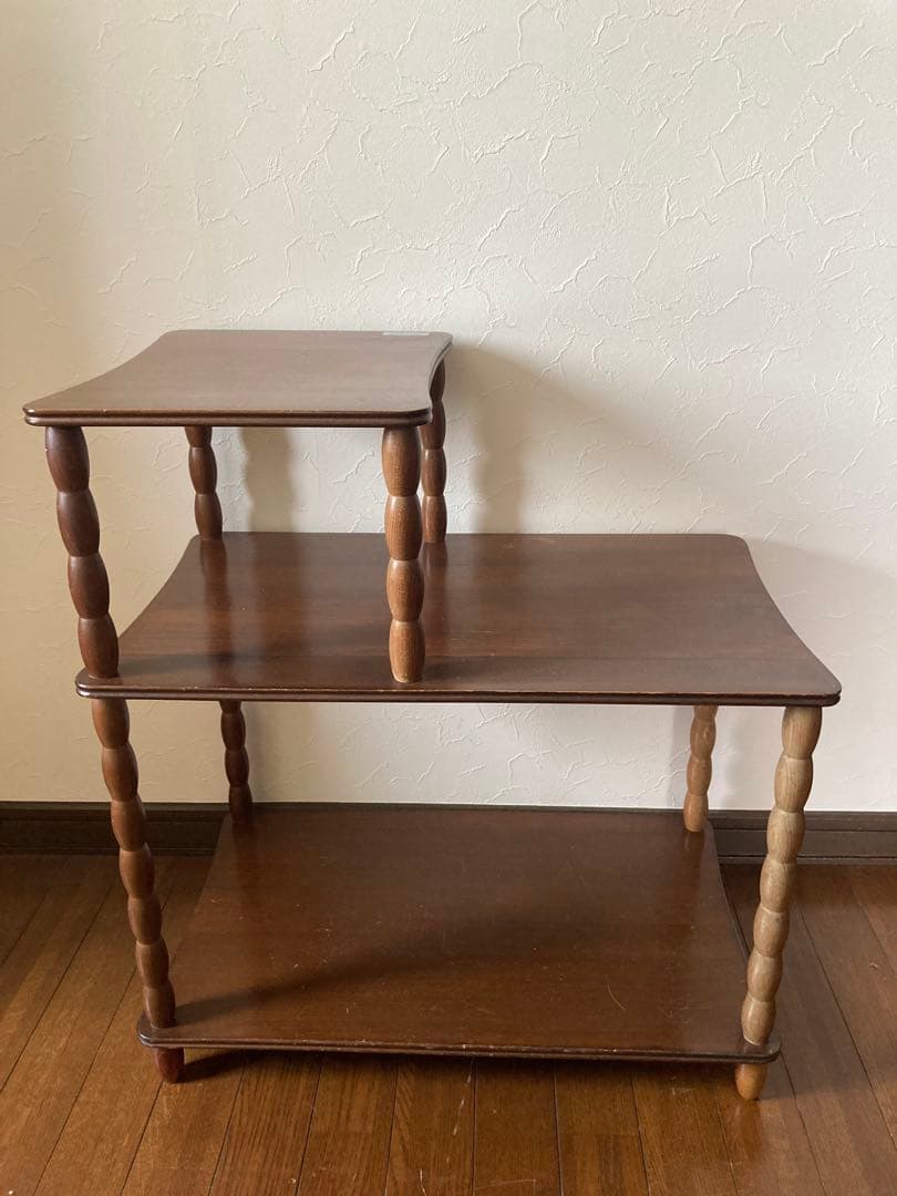 昭和レトロ　Najiko ナジコ　木製三段棚ラック ビンテージ