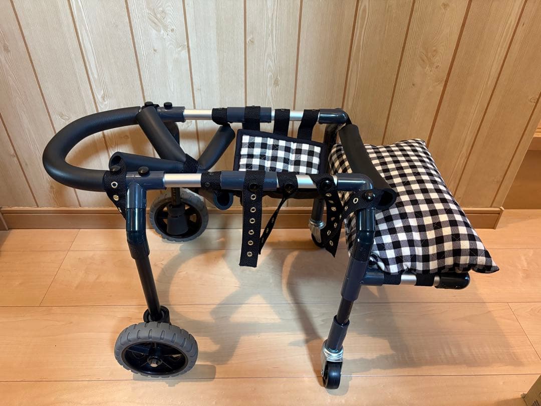 犬用車いす チェック柄