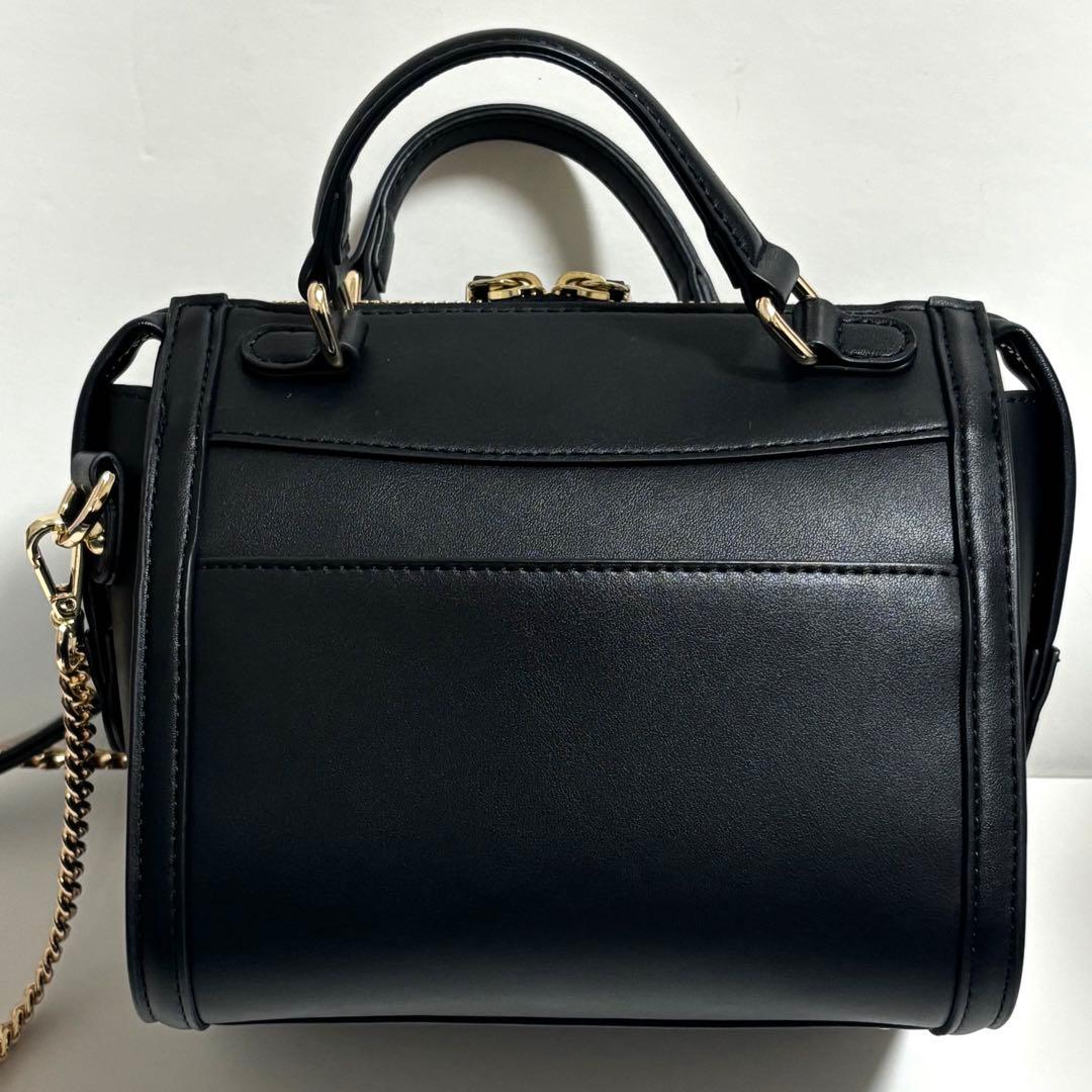 DIANA ミニボストンバッグ グリッター ブラック