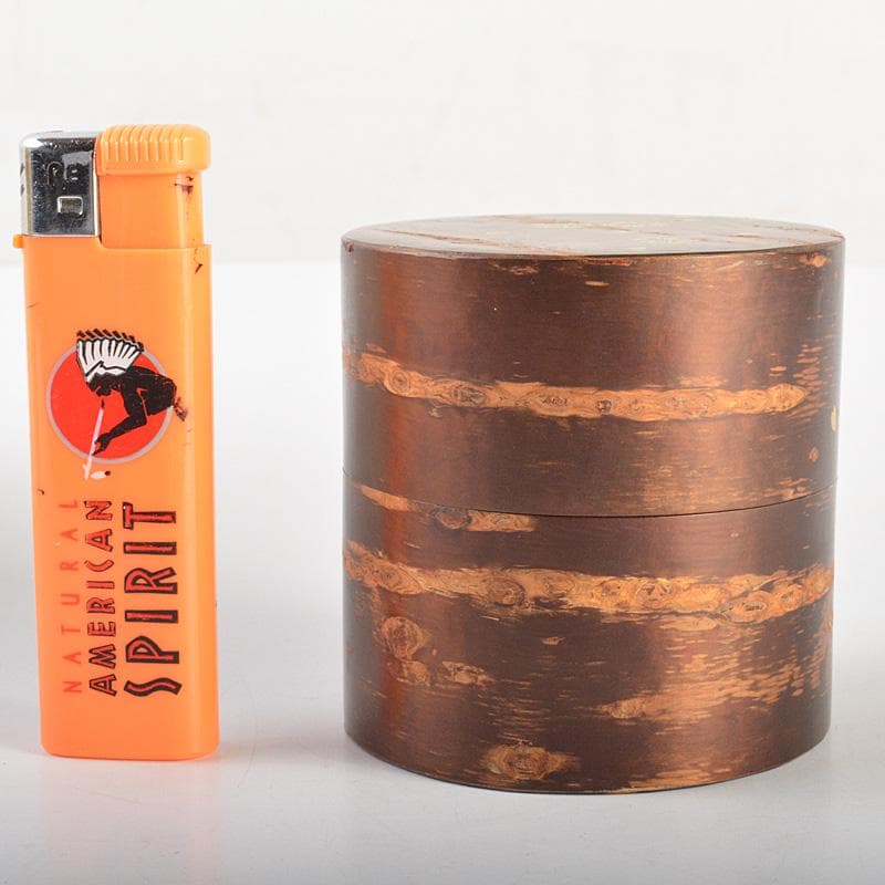 茶道具　中出松峰作　桜蒔絵　桜皮中次　棗　共箱　V　6604