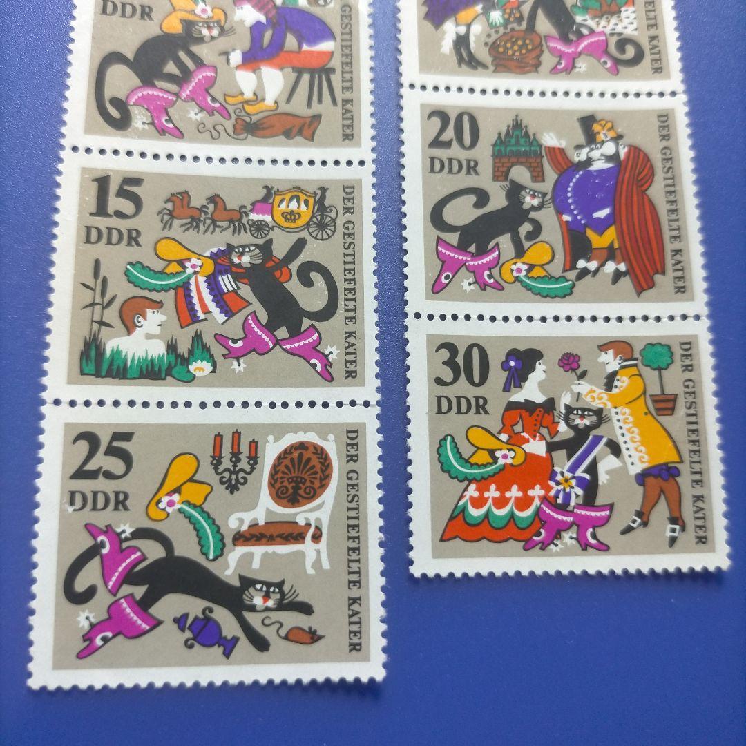 3850 外国切手 DDR ドイツ 1968年 グリム童話 長靴を履いた猫