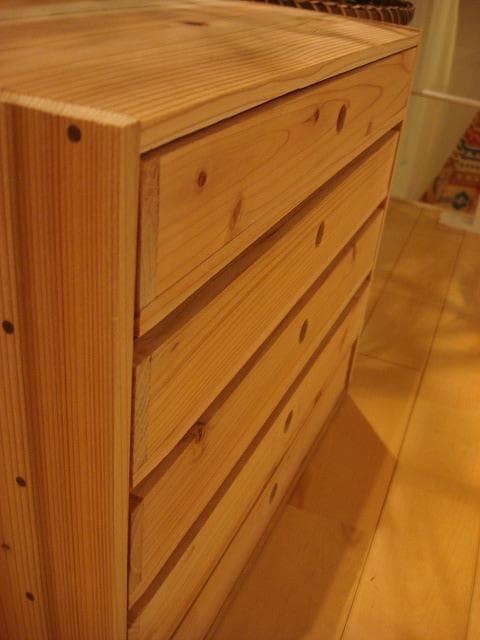 ★送料無料★サイズ変更可能★A2丸穴5段小引き出し/オーダー可能 無垢材 木製