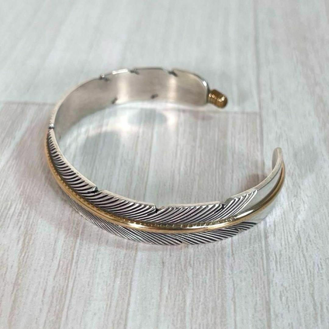 【美品】ナバホ族 インディアンジュエリー　バングル　12KGF　ハーヴィーメイス