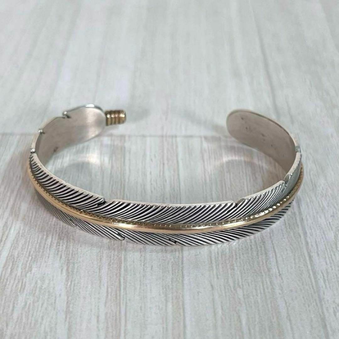 【美品】ナバホ族 インディアンジュエリー　バングル　12KGF　ハーヴィーメイス