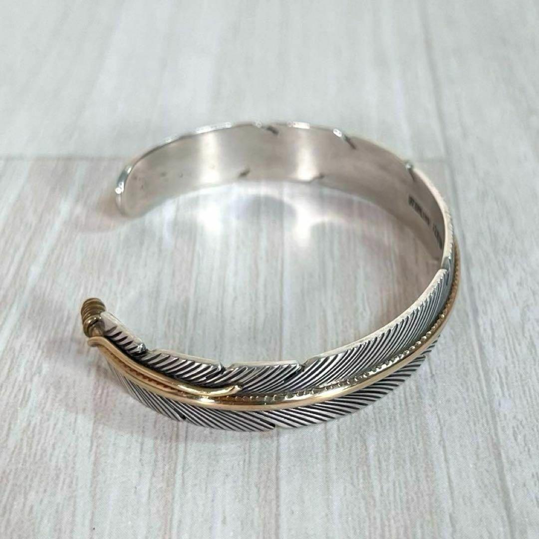 【美品】ナバホ族 インディアンジュエリー　バングル　12KGF　ハーヴィーメイス