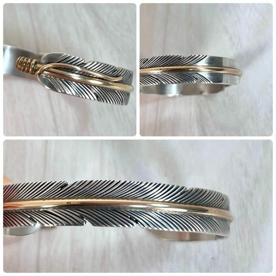 【美品】ナバホ族 インディアンジュエリー　バングル　12KGF　ハーヴィーメイス