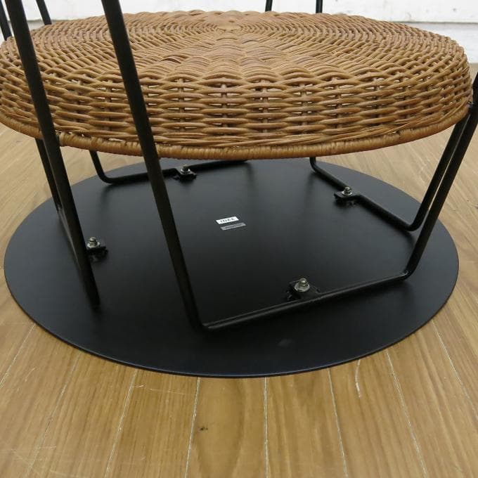 【IDEE/イデー】☆ワラビーローテーブル☆スチール×籐☆サイドテーブル