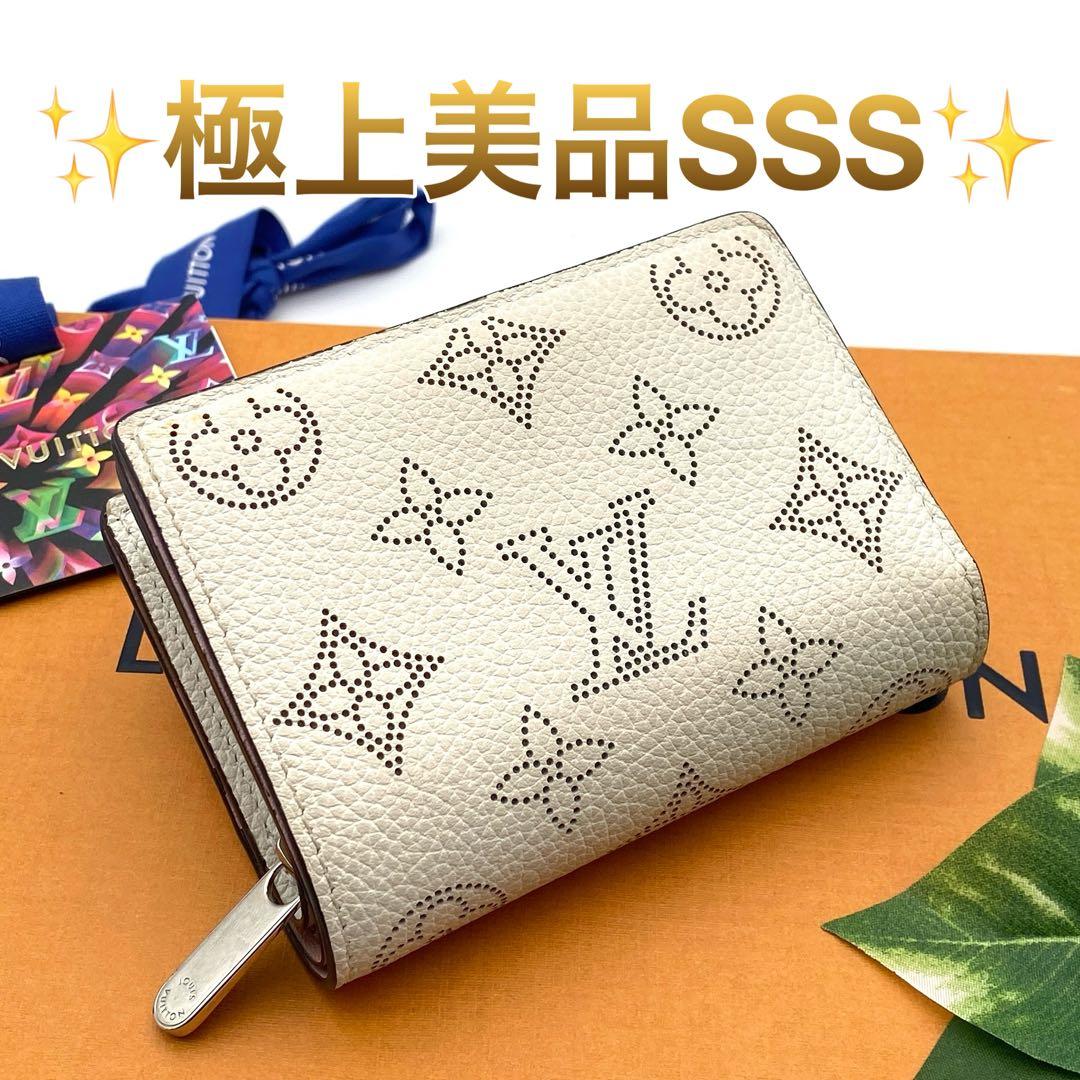 ルイヴィトン モノグラム マヒナ ポルトフォイユ クレア 二つ折り財布 ホワイト