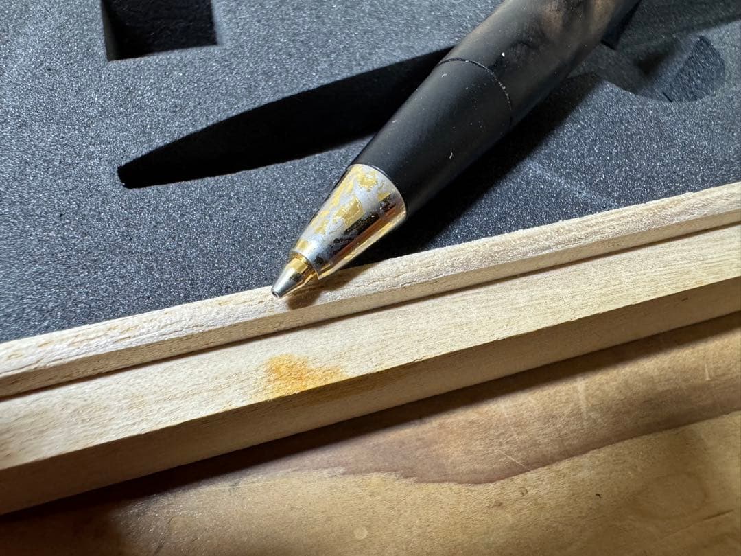 プ*読様 野原工芸　超特上黒柿孔雀杢　旧固定式　おまけ付き